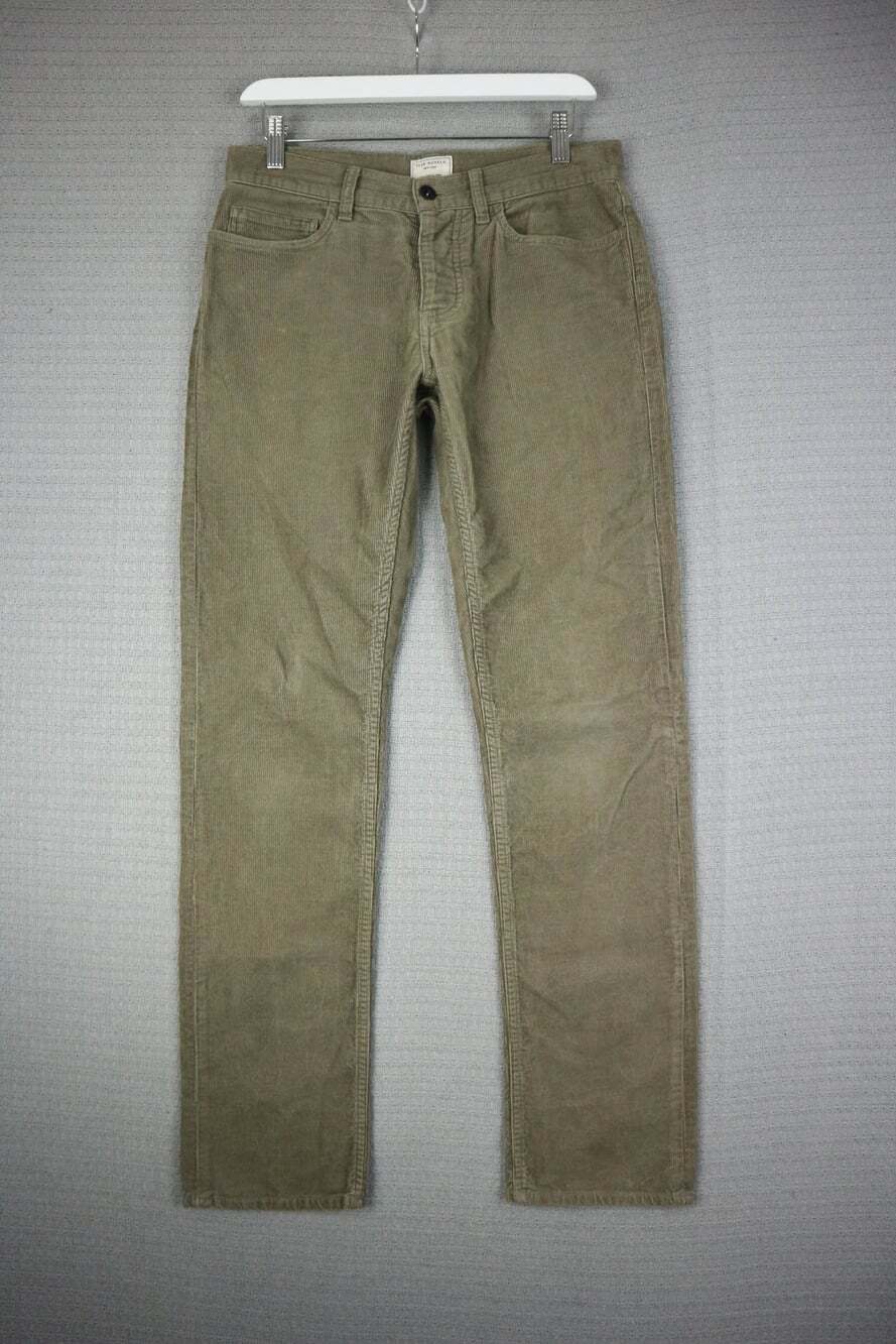 Club Monaco Brown Corduroy Pants Taupe Olive Khaki 28x32